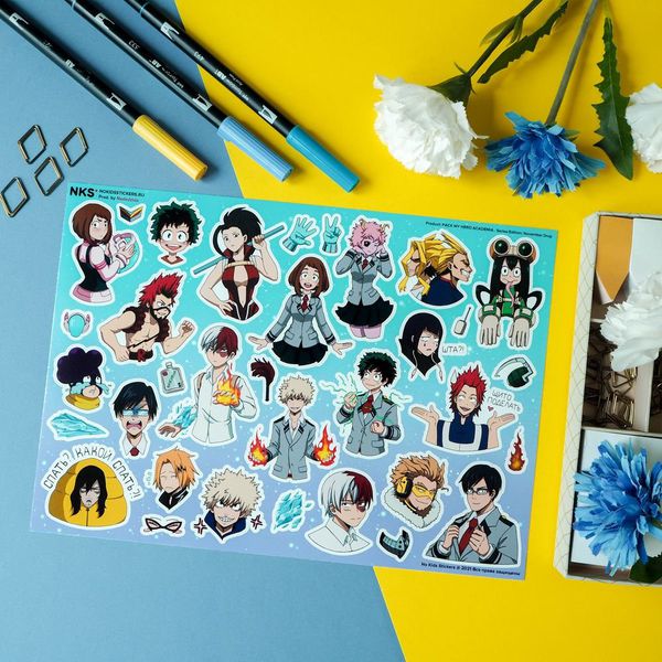 Наклейки Моя геройская академия (My Hero Academia), стикеры NKS