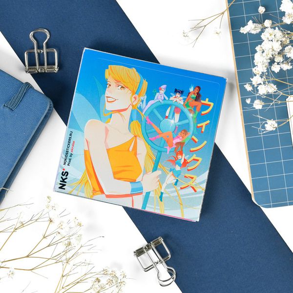 Наклейка Винкс - Стелла со скипетром (Winx), стикер NKS card