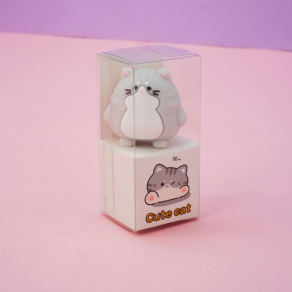Точилка Кот серый силикон изображение 3