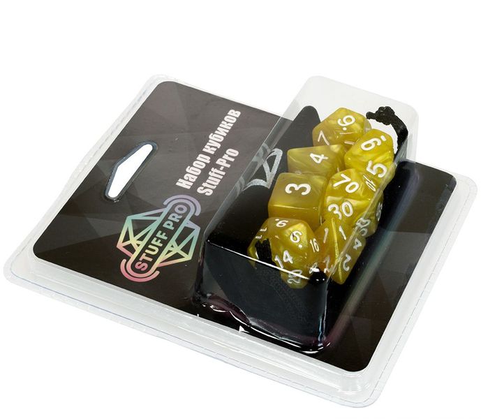 Набор Кубиков нефритовый жёлтый (Дайсы) Stuff-Pro