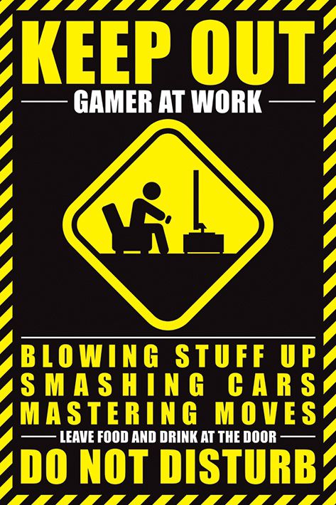 Постер Gamer at work