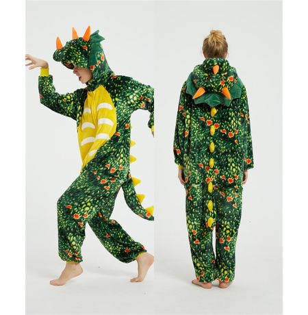 Пижама кигуруми Динозавр Трицератопс Темно-зеленый