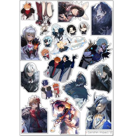 Набор стикеров Геншин Импакт 09