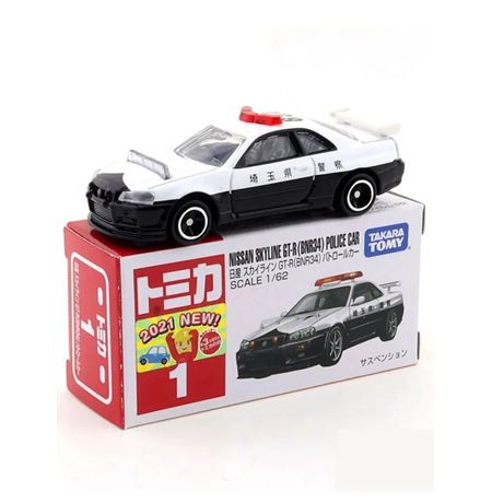 Коллекционная металлическая Die Cast модель Takara Tomy - Nissan Skyline GT-R BNR34 Police Car, 1:62