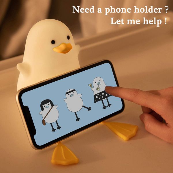 Светильник Утка с лапками (Duck Night Light) 13 см изображение 3