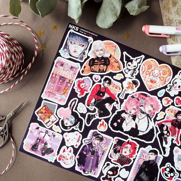 Стикеры Аниме Харадзюку наклейки NKS изображение 2
