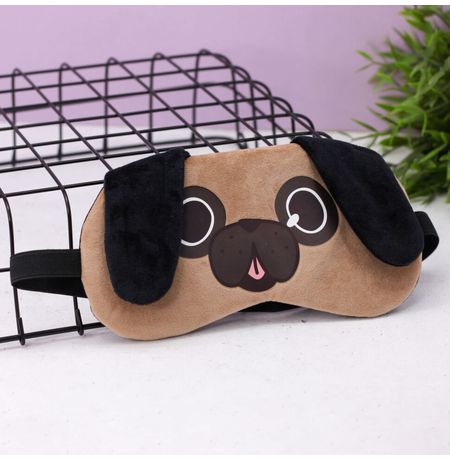 Маска для сна Собака Мопс