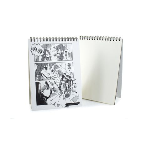 Скетчбук Аниме - Девушка в шляпе, страница манги