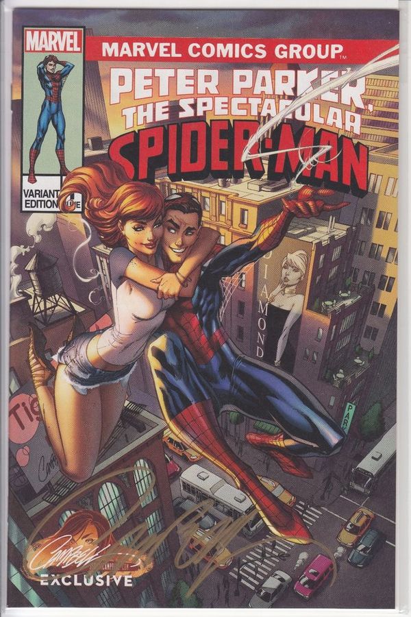Peter Parker The Spectacular Spider-Man #1B с автографом J.Scott Campbell