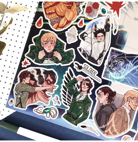 Стикеры Атака на Титанов (Attack on Titan) NKS изображение 3