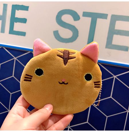 Кошелек Кошачья Мордочка рыжая (плюшевый) 11х9 см