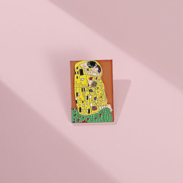Значок Густав Климт Поцелуй (пин, металл)