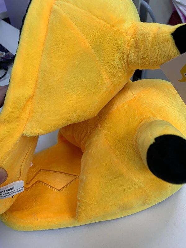 Тапочки Пикачу Покемон (Pikachu Pokemon) (Размер 38-41) УЦЕНКА изображение 3