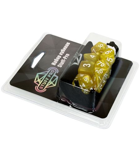 Набор Кубиков нефритовый жёлтый (Дайсы) Stuff-Pro