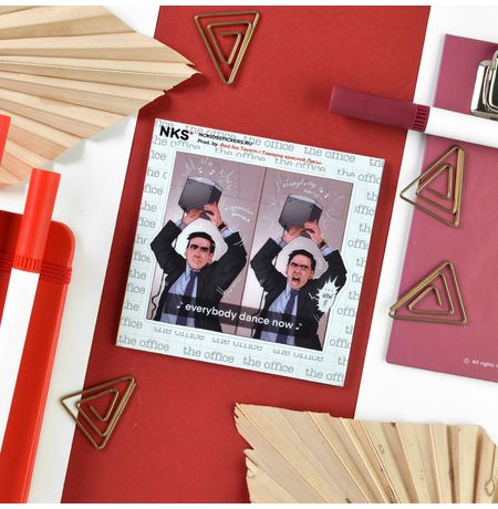Наклейка Офис - Everybody dance now (The office), стикер NKS card
