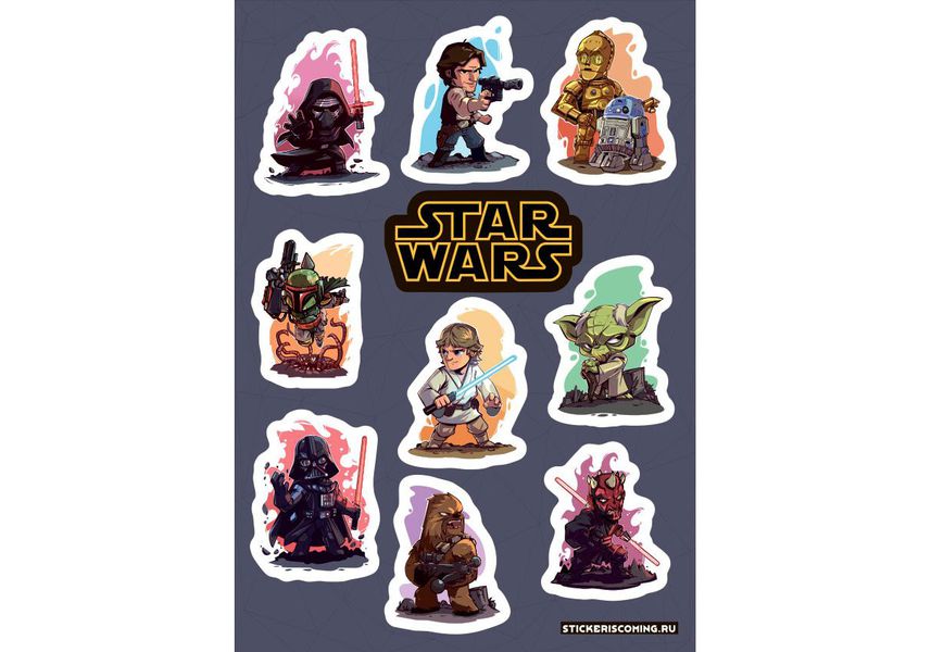 Набор стикеров Звездные Воины (Star Wars) А5