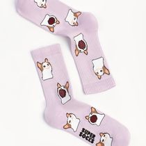Носки SUPER SOCKS Кот А паттерн фиолетовые (размер 35-40)