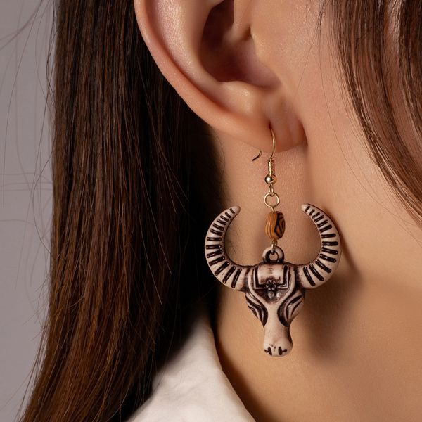 Серьги Череп быка Букраний изображение 2