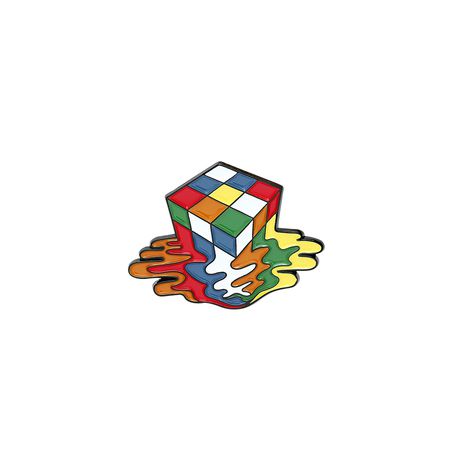 Значок Кубик Рубика расплавленный