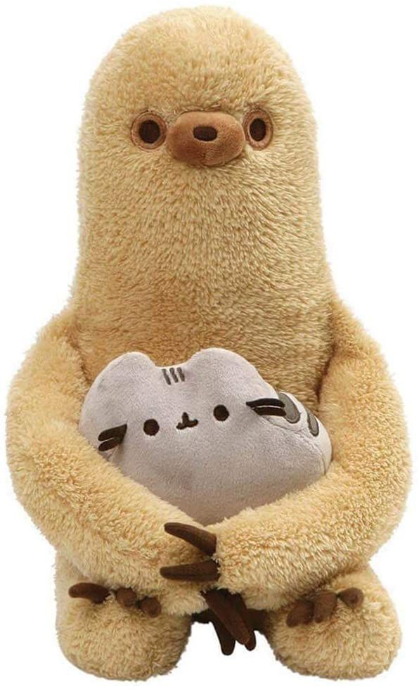 Мягкая игрушка Пушин и Ленивец (Pusheen with Sloth) 40 см