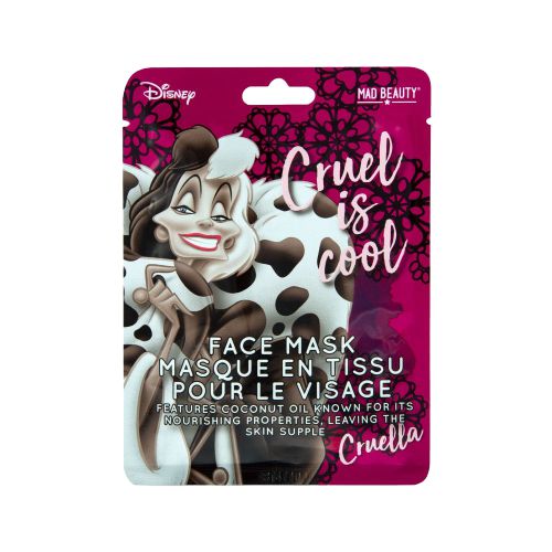 Маска для лица Дисней - Круэлла (Disney Cruella), кокосовое масло, тканевая