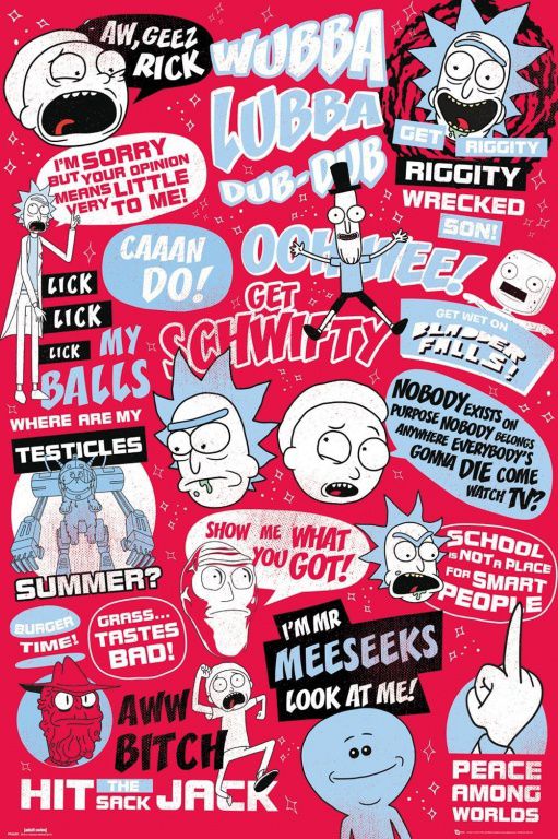 Постер Рик и Морти - Цитаты (Rick & Morty)