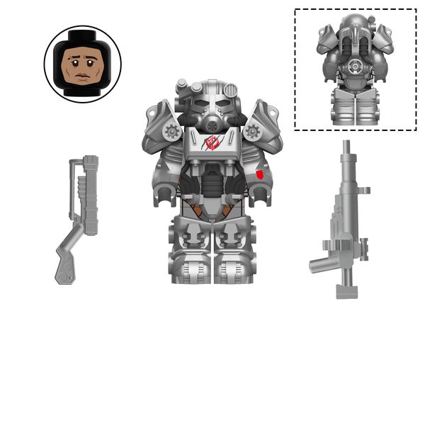 Мини-фигурка Fallout - Силовая броня T-60 (Kopf Blocks - T-60)