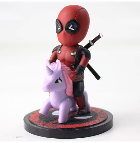 Фигурка Дэдпул на фиолетовом единороге (Deadpool) 10 см изображение 2