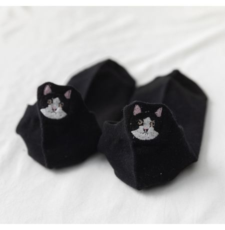 Носки Котик - Черно-белый