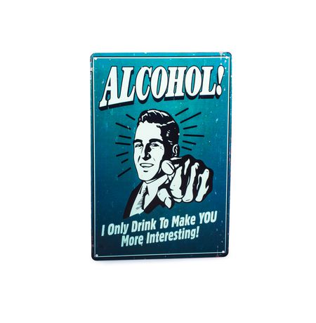 Металлическая табличка Alcohol