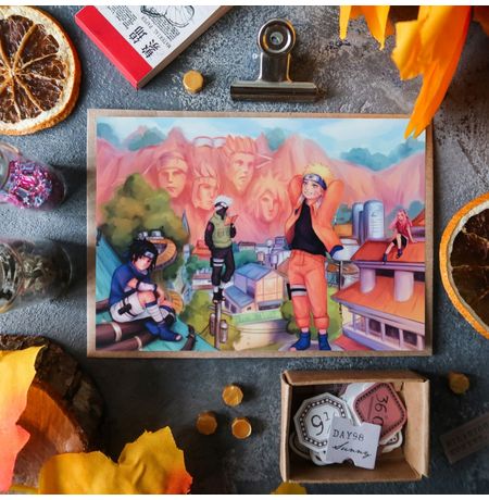 Открытка Наруто - Команда 7 10,5х15