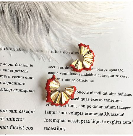 Серьги Художника: стружка карандаша