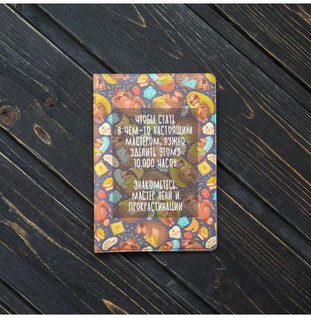 Обложка на паспорт Мастер лени и прокрастинации