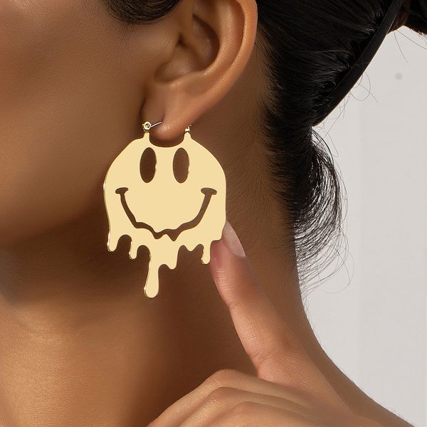 Серьги Смайлик поплывший