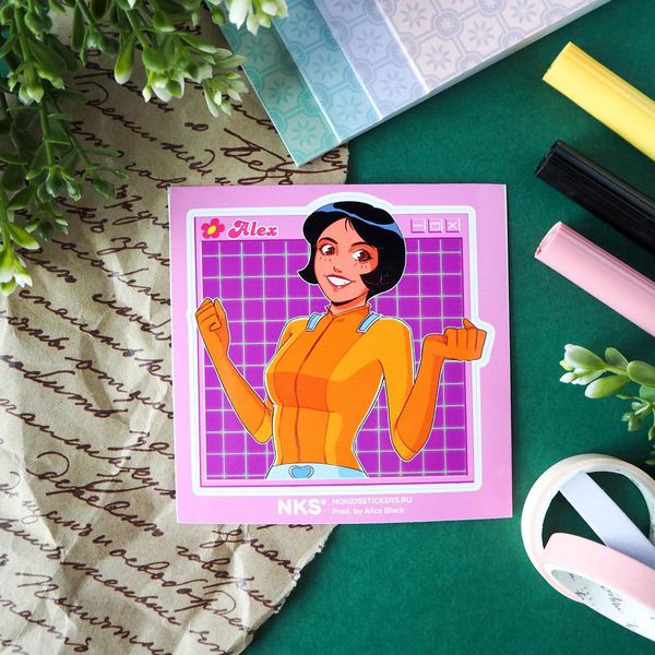 Наклейка Тотали Спайс! - Алекс (Totally Spies!), стикер NKS card