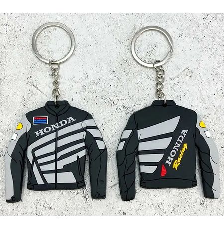 Брелок Куртка Honda Racing (серая), силиконовый 6,5х6,5 см