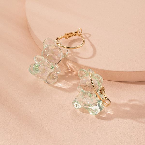 Серьги Мишка прозрачный