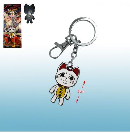 Брелок Дандадан - Турбо-бабка Манэки-нэко (Dandadan - Turbo Granny) 5х2,5 см металл