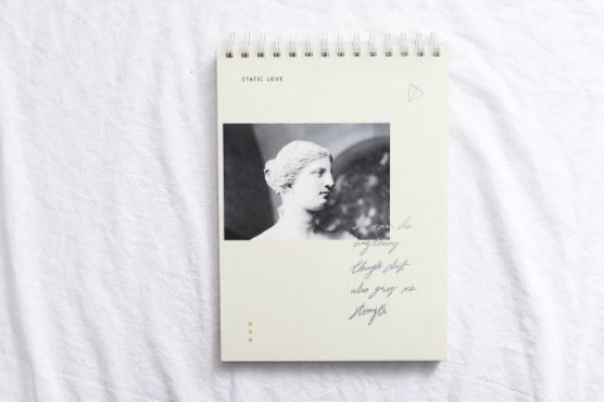 Скетчбук Скульптура, на пружине, желтый