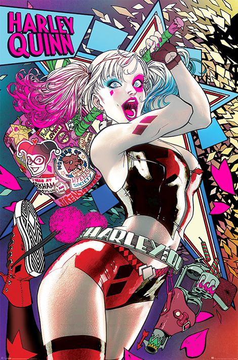Постер Харли Квинн (Harley Quinn Neon) 61x91 см