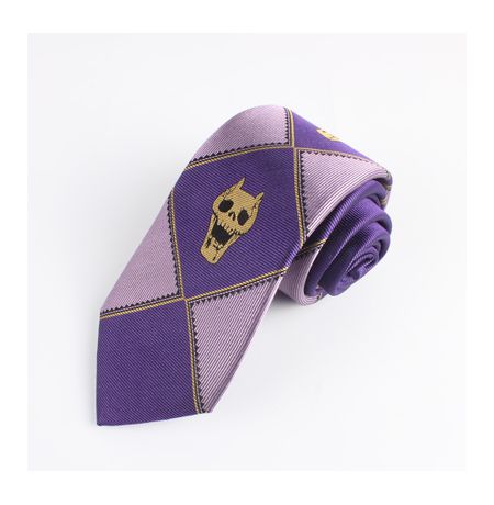 Галстук ДжоДжо Кира Ёсикагэ (JoJo’s Bizarre Adventure) фиолетовый