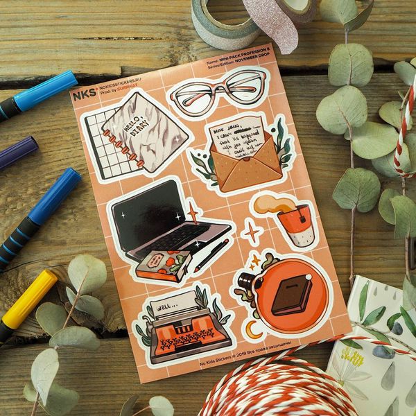 Стикеры Ноябрь наклейки NKS