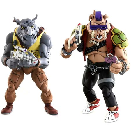 Фигурки Черепашки-ниндзя - Бибоп и Рокстеди (TMNT - Bebop and Rocksteady) 18 см
