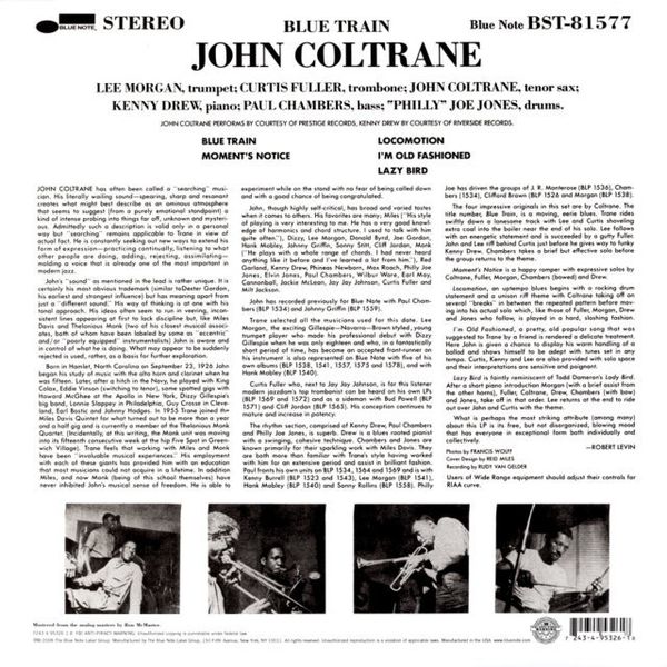 Виниловая пластинка John Coltrane - Blue Train изображение 2