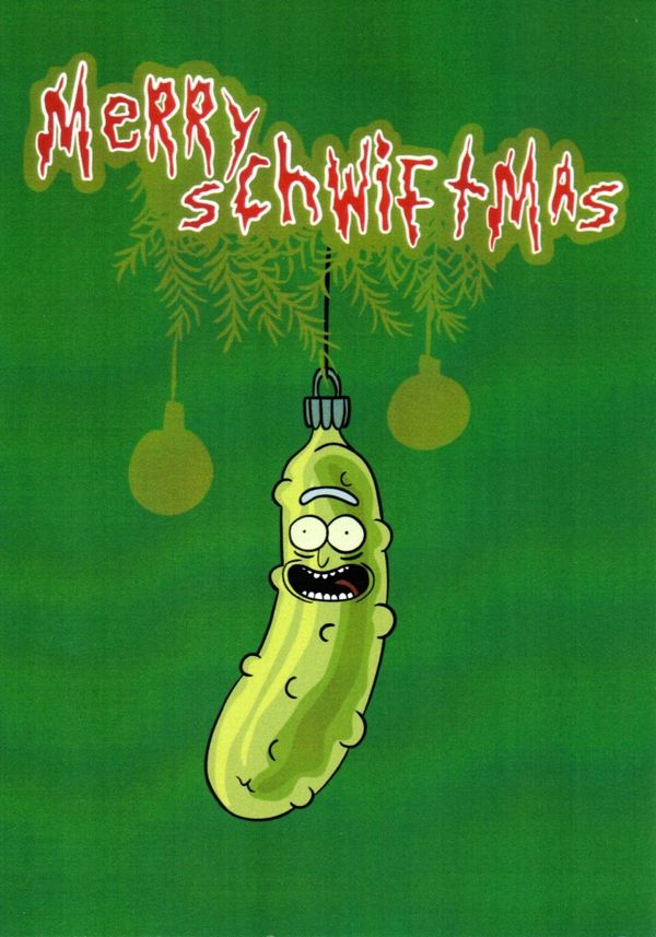 Открытка Рик и Морти - Merry Schwiftmas
