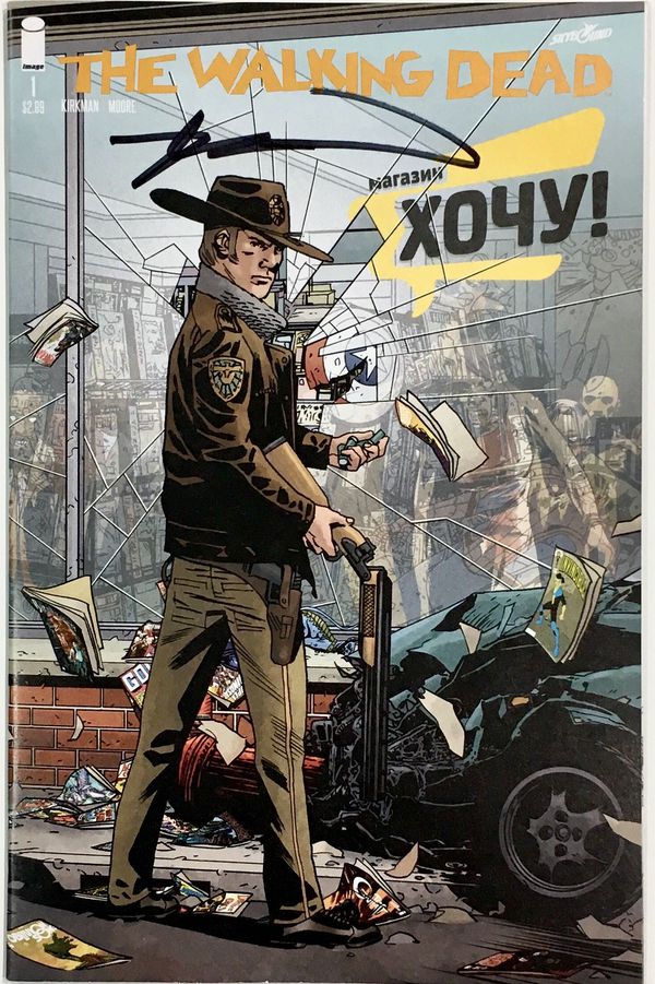 The Walking Dead #1 Wantshop Variant Cover с автографом Киркмана