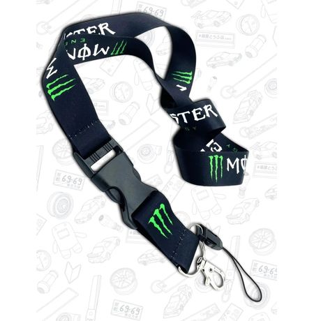 Шнурок для ключей Monster Energy, тканевый 60х2.5 см изображение 3