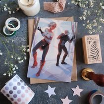 Открытка Ведьмак - Геральт и Цири 15х10,5 см